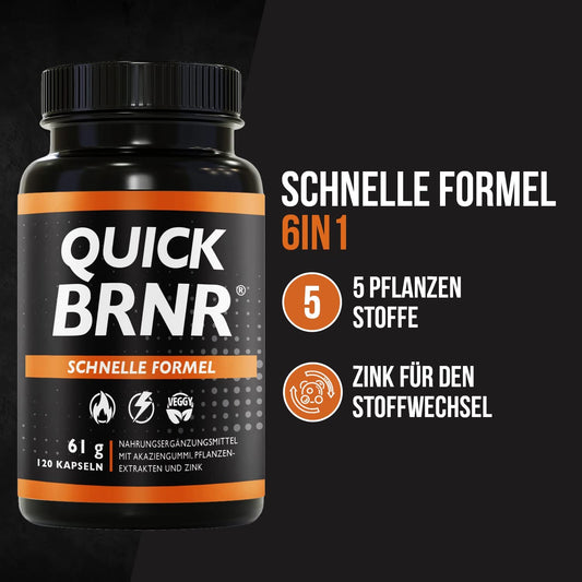 QUICK BRNR Schnelle Stoffwechsel Formel 6in1, 120 Kapseln