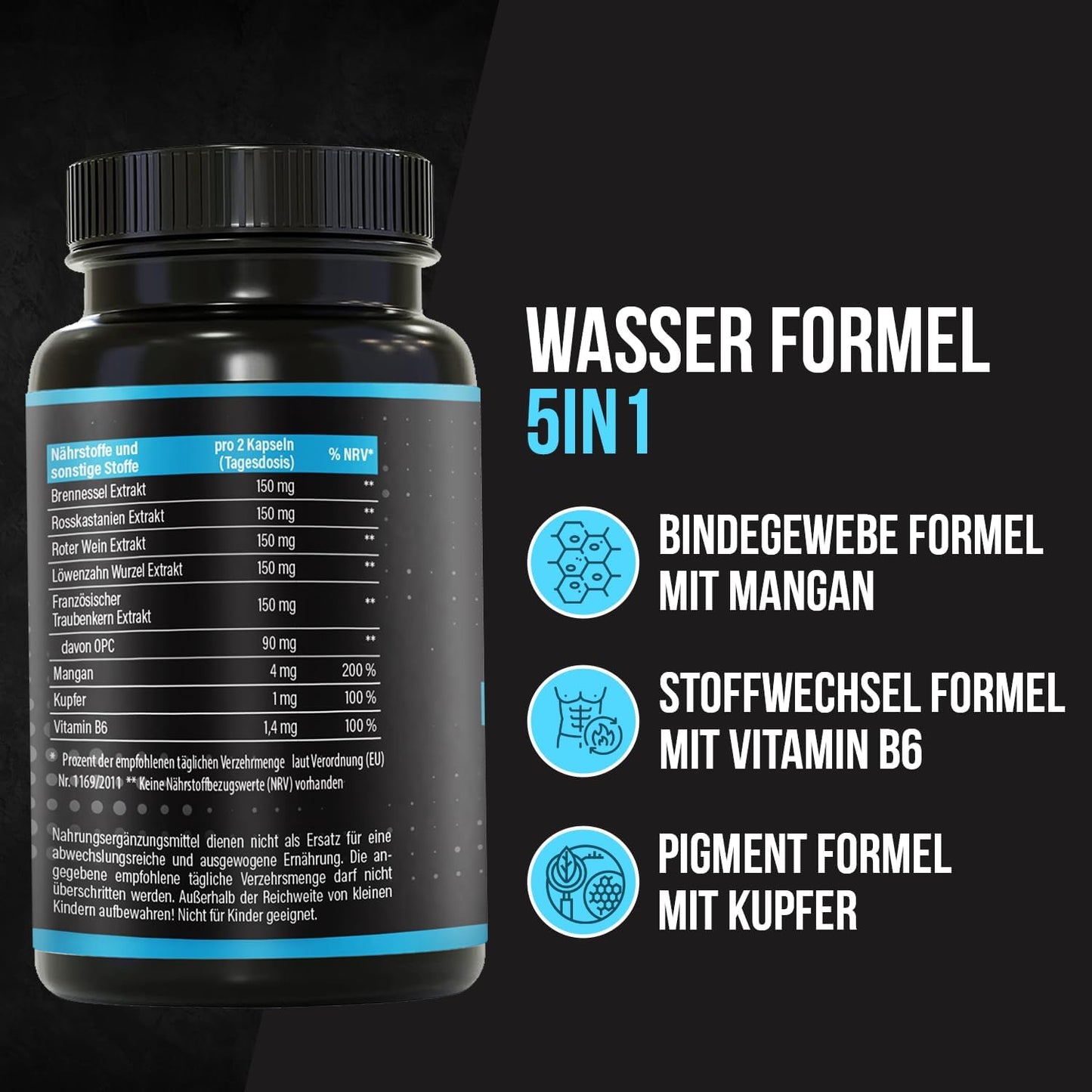 WATER BRNR Wasser Balance Kapseln, 120 Kapseln