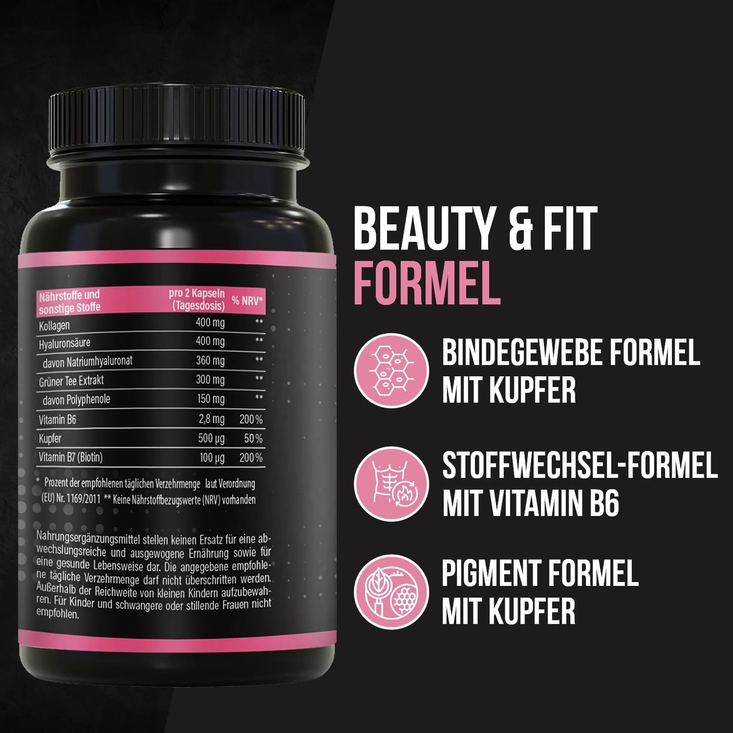 LADY BRNR BeautyFit Stoffwechsel Kollagen Formel, 120 Kapseln