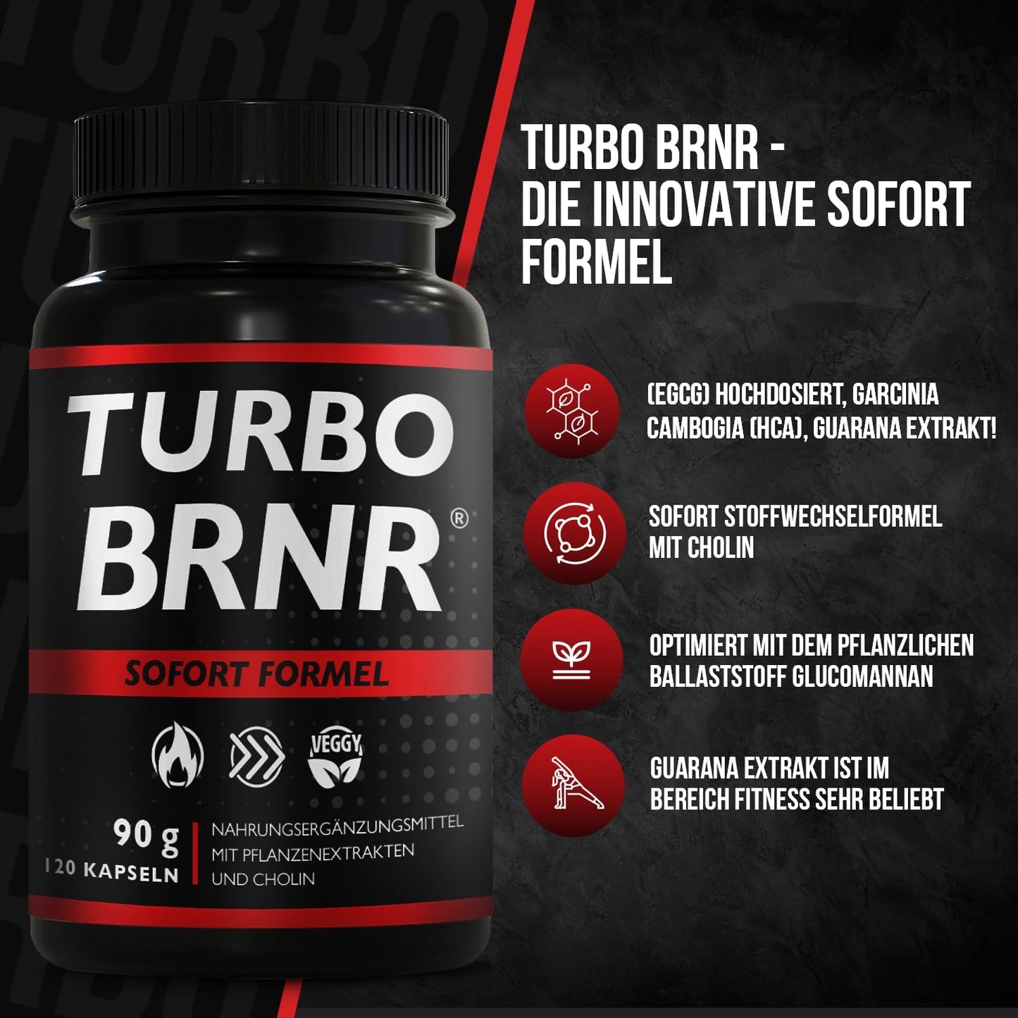 TURBO BRNR Sofort Formel, 120 Kapseln