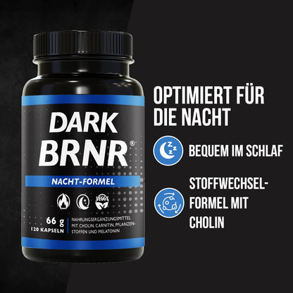 DARK BRNR Nacht-Formel mit Melatonin, 120 Kapseln