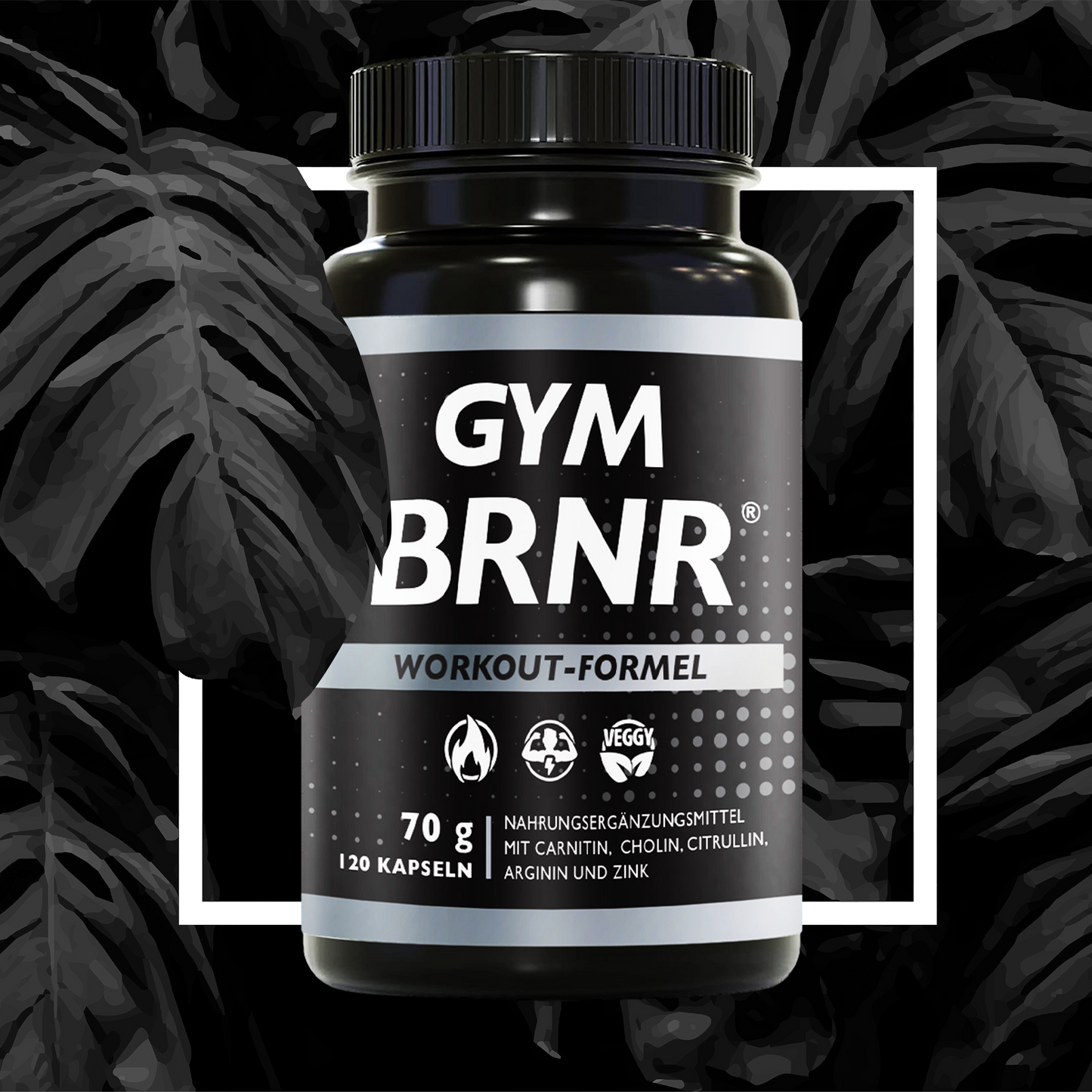 GYM BRNR Pre Workout Fitness-Formel, 120 Kapseln