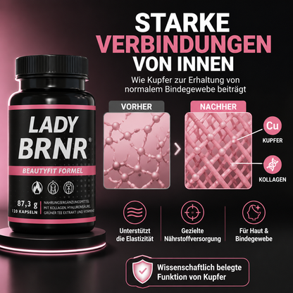 LADY BRNR BeautyFit Stoffwechsel Kollagen Formel, 120 Kapseln