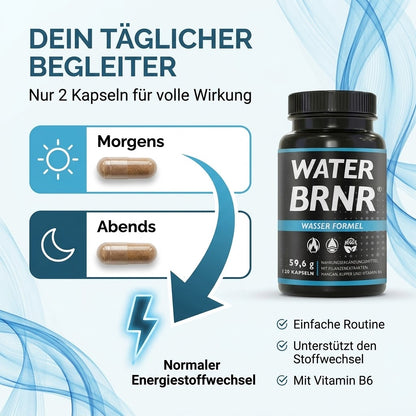 WATER BRNR Wasser Balance Kapseln, 120 Kapseln