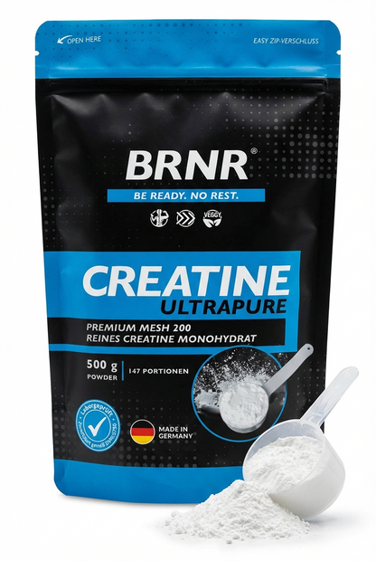 BRNR Creatine Pulver, Creatin Monohydrat, 500g