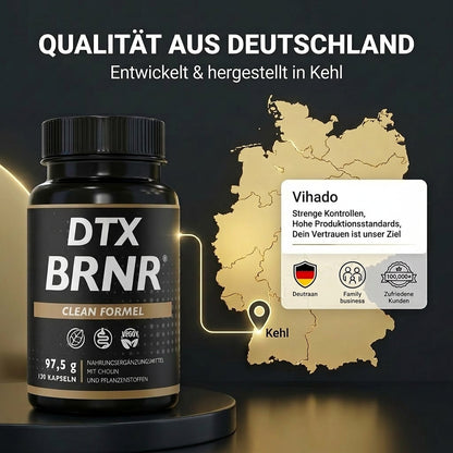 DTX BRNR Leber + Stoffwechsel Formel, 120 Kapseln