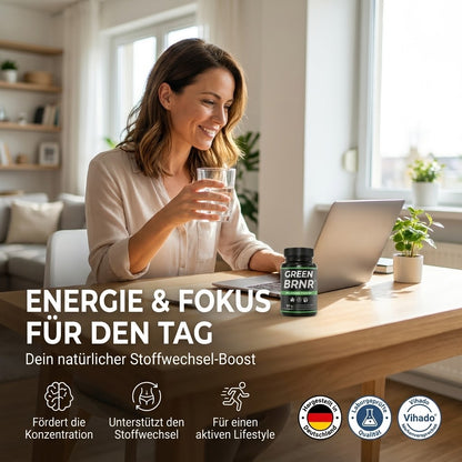 GREEN BRNR Grüntee Extrakt hochdosiert, 120 Kapseln