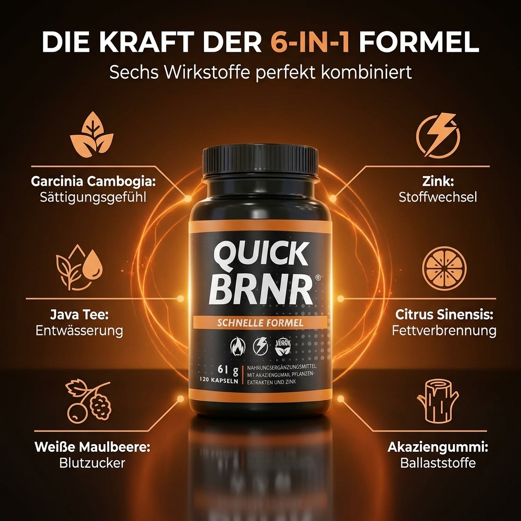 QUICK BRNR Schnelle Stoffwechsel Formel 6in1, 120 Kapseln
