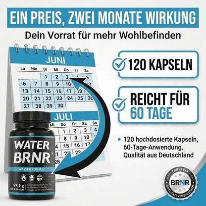 WATER BRNR Wasser Balance Kapseln, 120 Kapseln