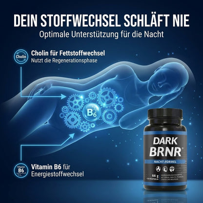 DARK BRNR Nacht-Formel mit Melatonin, 120 Kapseln