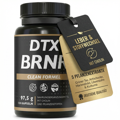 DTX BRNR Leber + Stoffwechsel Formel, 120 Kapseln